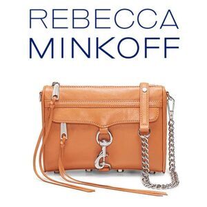 NWT REBECCA MINKOFF Mini M.A.C. Leather Crossbody Bag MSRP $195